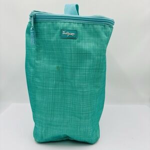 Thirty-One Go-To Thermal Pouch Tall Lunch Bag Turquoise Cross Pop Lunch Storage